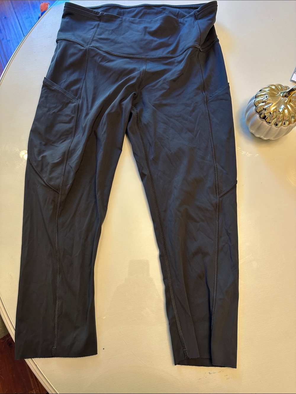 Women's Deep Grey Active Leggings with Side Pockets LuluLemon